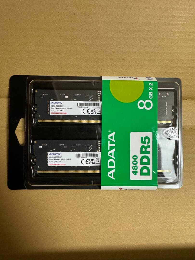 DDR5 メモリ16GB(8GBx2)