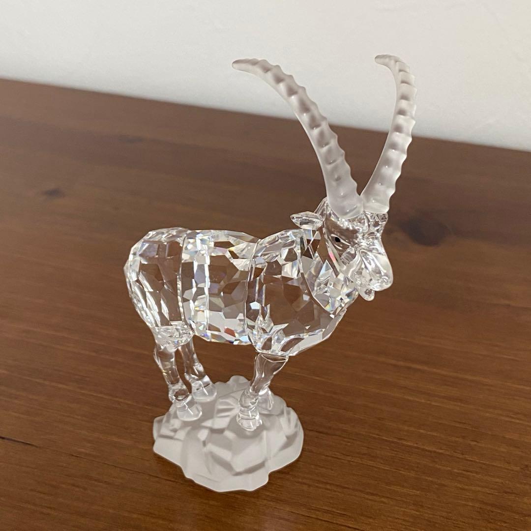 SWAROVSKI スワロフスキー クリスタル 山やぎ ヤギ 置物
