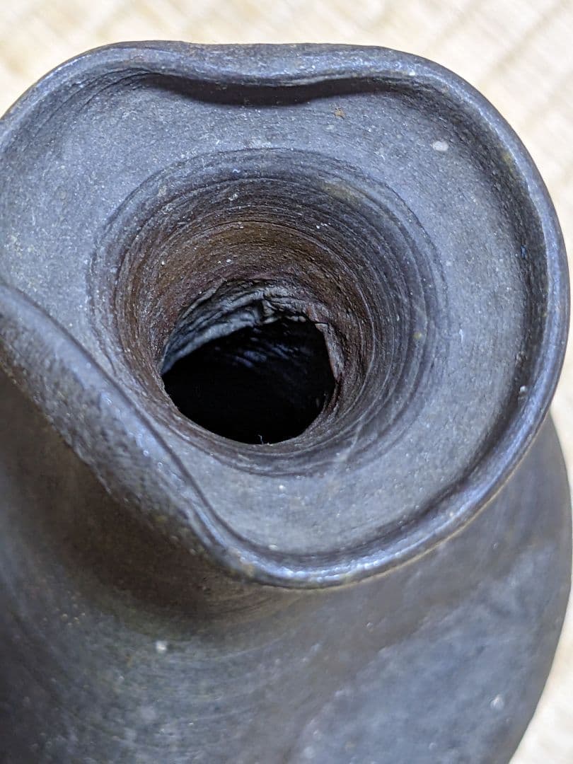 ♦古陶磁 丹波焼 焼締め徳利 酒器 江戸時代前期〜江戸中期 花器花活け 骨董品