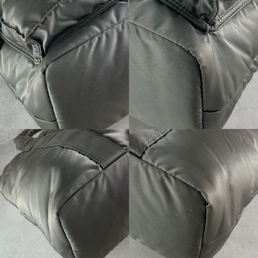 PORTER タンカーグレー ナイロンビジネスハンドバッグ吉田カバン美品
