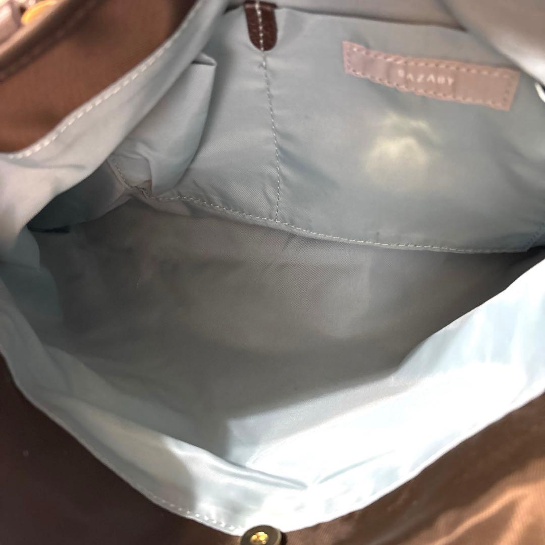 『新品未使用』SAZABYダークブラウン ボストンバッグ