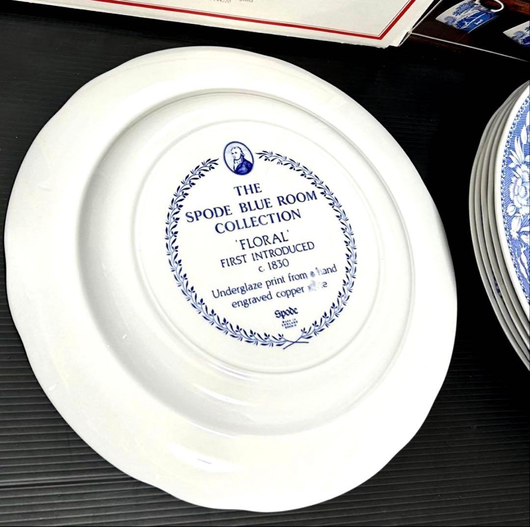 スポード　ブルールーム コレクション　フローラル　プレート 6枚　未使用品