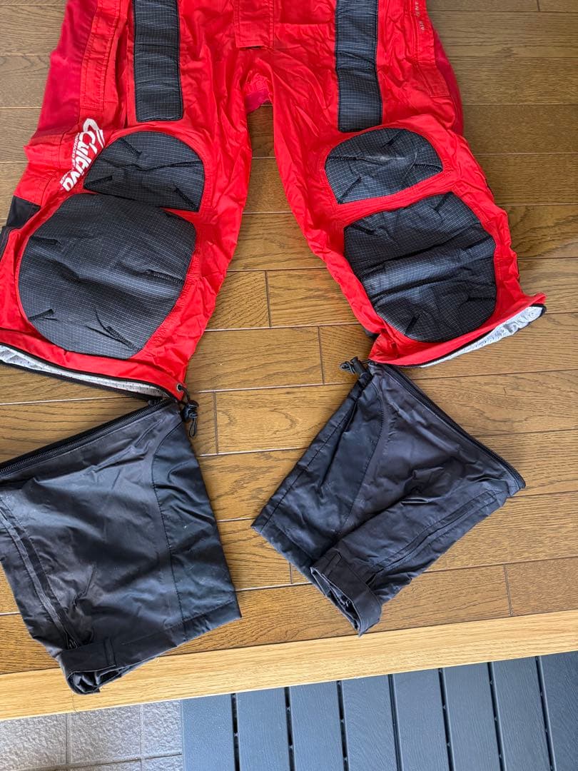 激投カルティバ　フィッシングレインスーツ 上下セット重ね着レイヤードウェア付き