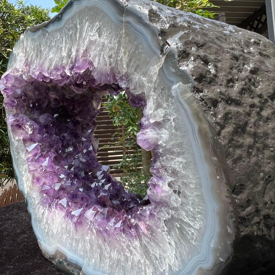 超極大13.21kg☆開運取り込む 素敵な紫水晶☆アメジストドーム 輪切り 原石