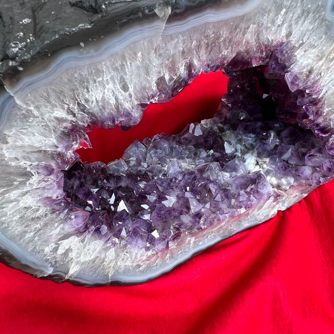 超極大13.21kg☆開運取り込む 素敵な紫水晶☆アメジストドーム 輪切り 原石