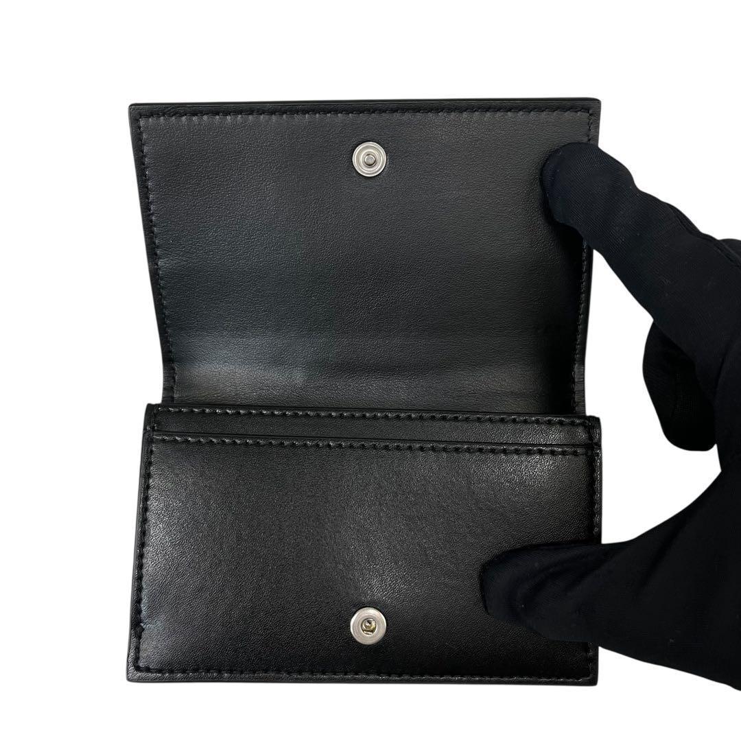 未使用級✨ボッテガヴェネタ 名刺入れ カードケース カセット レザー ブラック