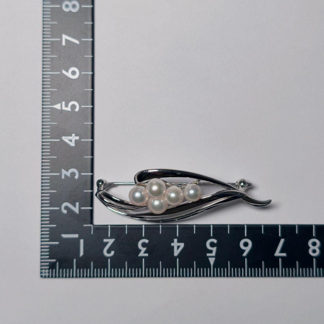 【極美品 最高級!!】ミキモト ブローチ パール フォーマル 5珠 皇室御用達