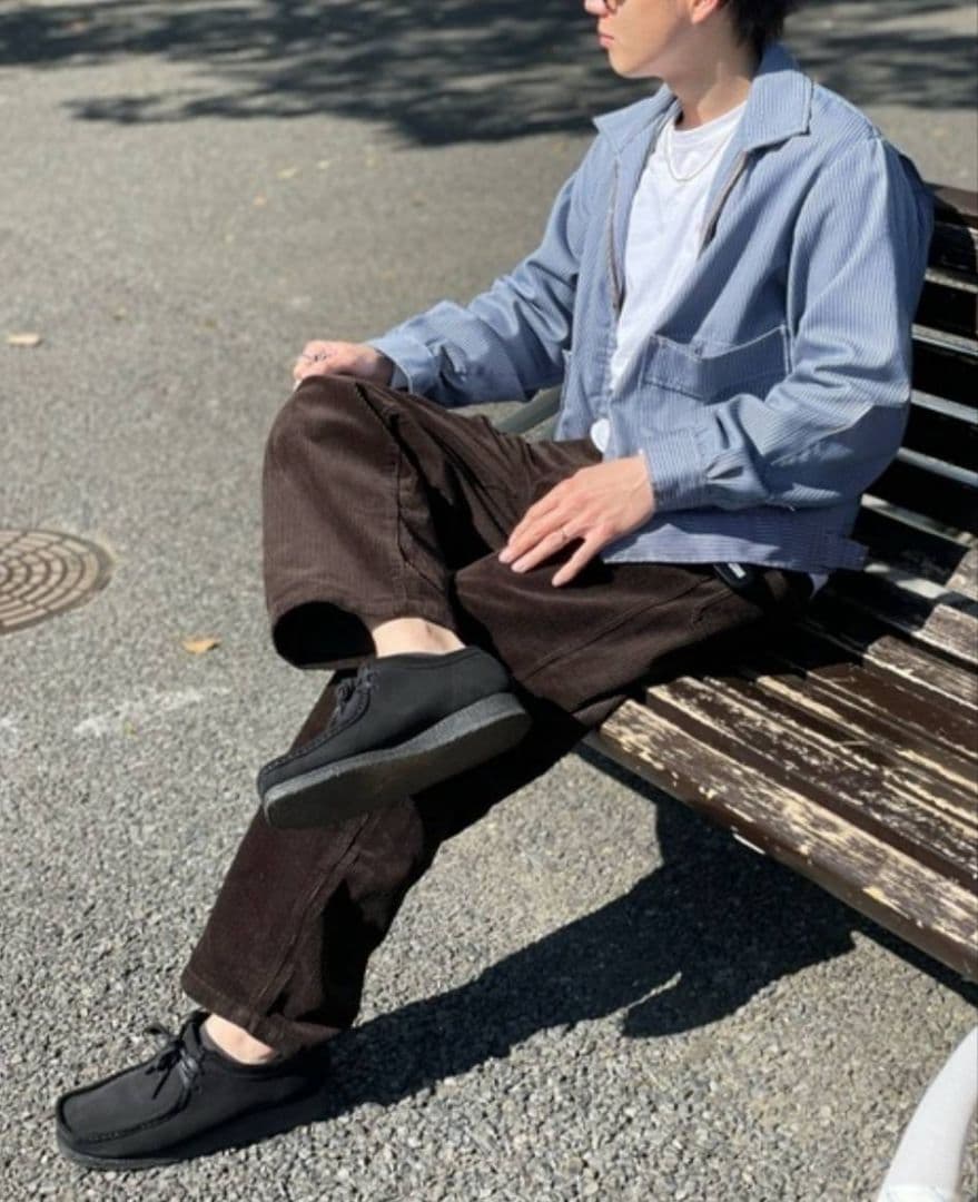 Clarks ブラック Wallabee 25cm クラークス ワラビー 黒