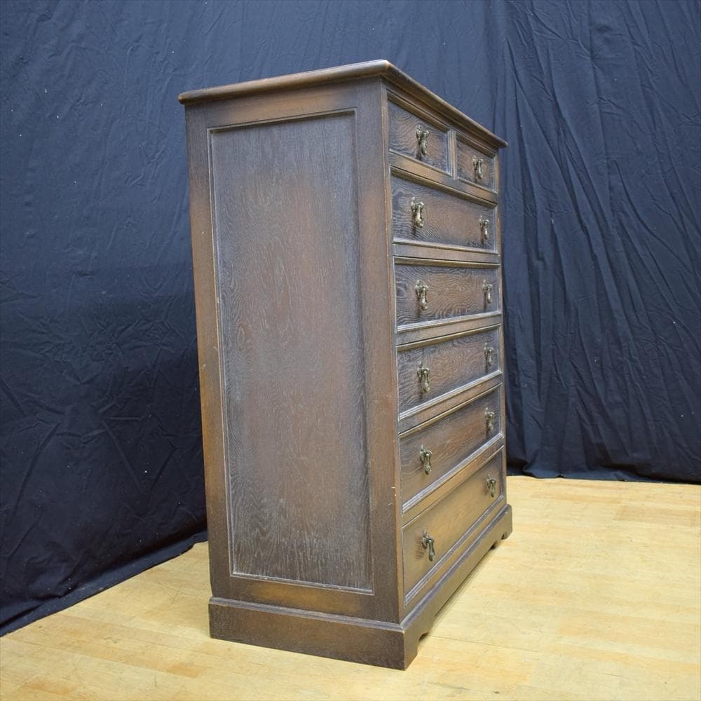 神戸洋家具　６段　７杯　ハイチェスト　タンス　箪笥　チェスト　引き出し　衣類