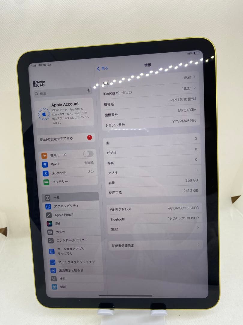 iPad 第10世代 256GB 459GJ