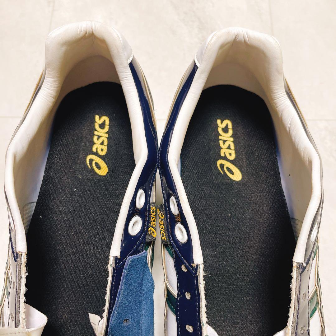 アシックス 硬式野球 右投手用スパイク ホワイト/ネイビー/グリーン 28cm