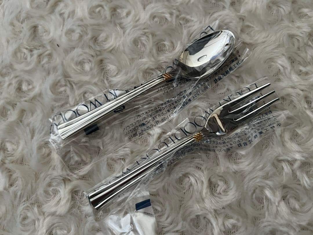 ラッキーウッド　カトラリーセット　エメラルド（金彩）ディナーセット　25本セット