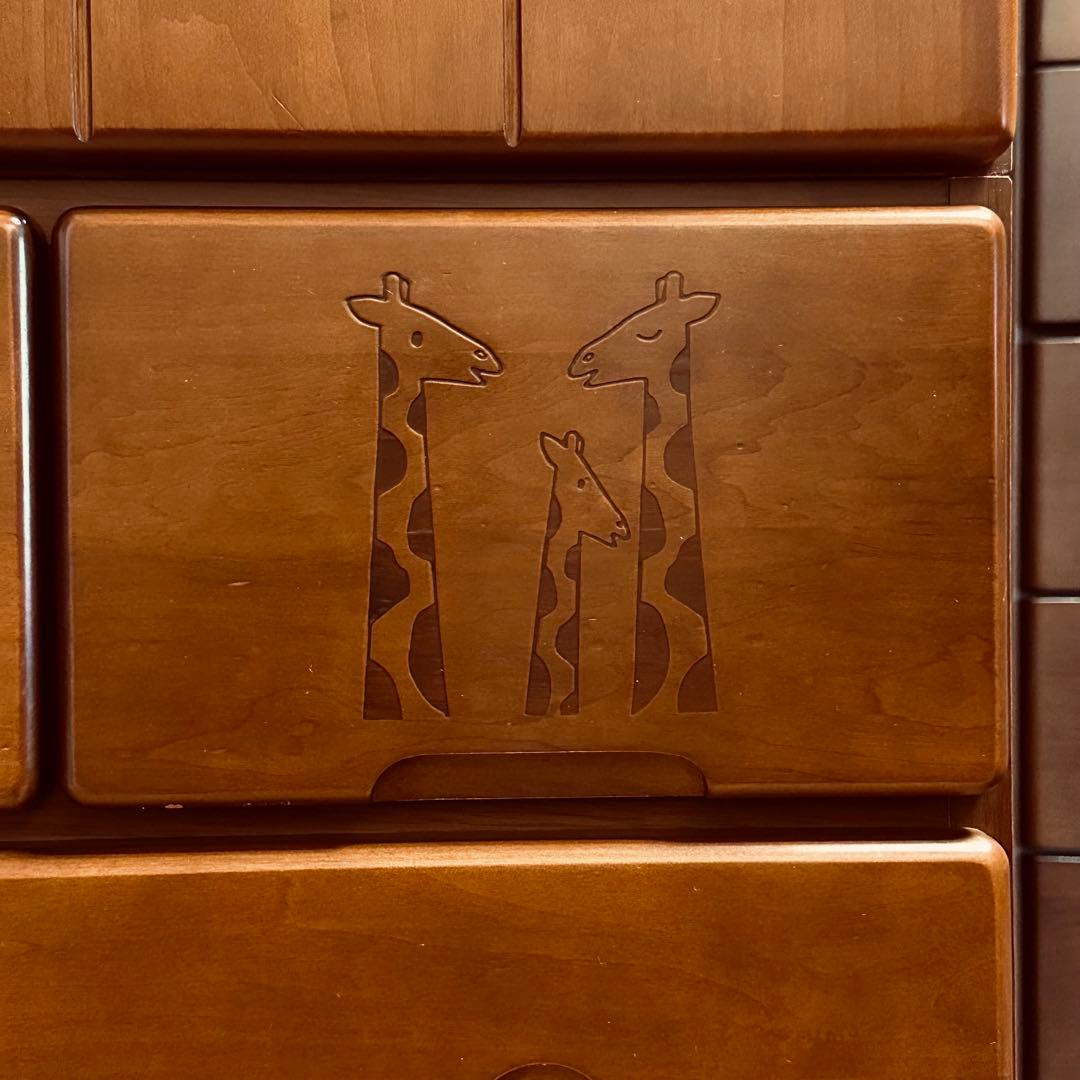 ミッフィ　天然木　子ども用タンス