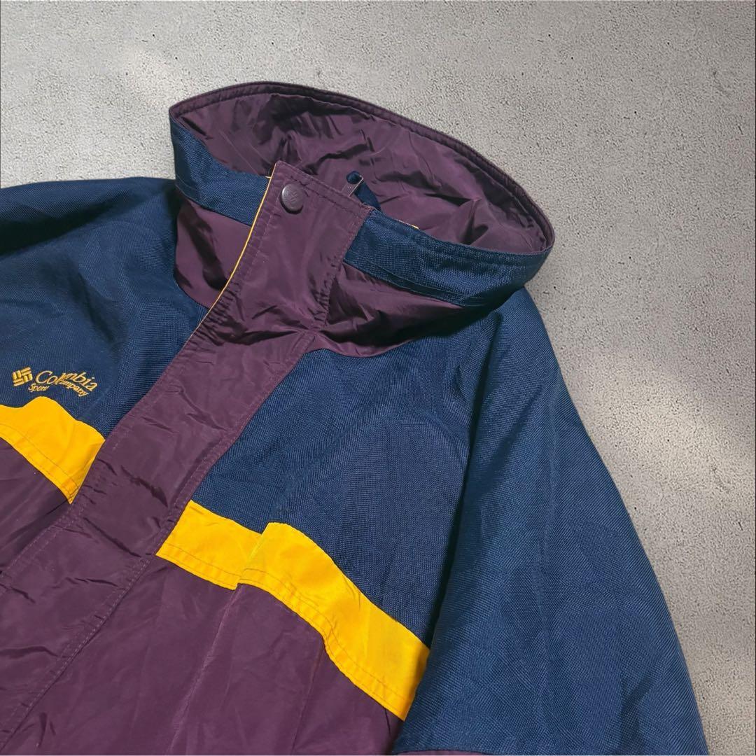 【I53】90s ColumbiaナイロンジャケットXLクレイジーカラー