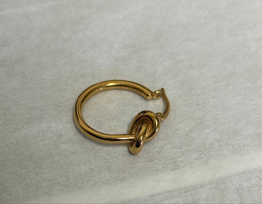 CELINE ノット スモールフープ ゴールド 片耳