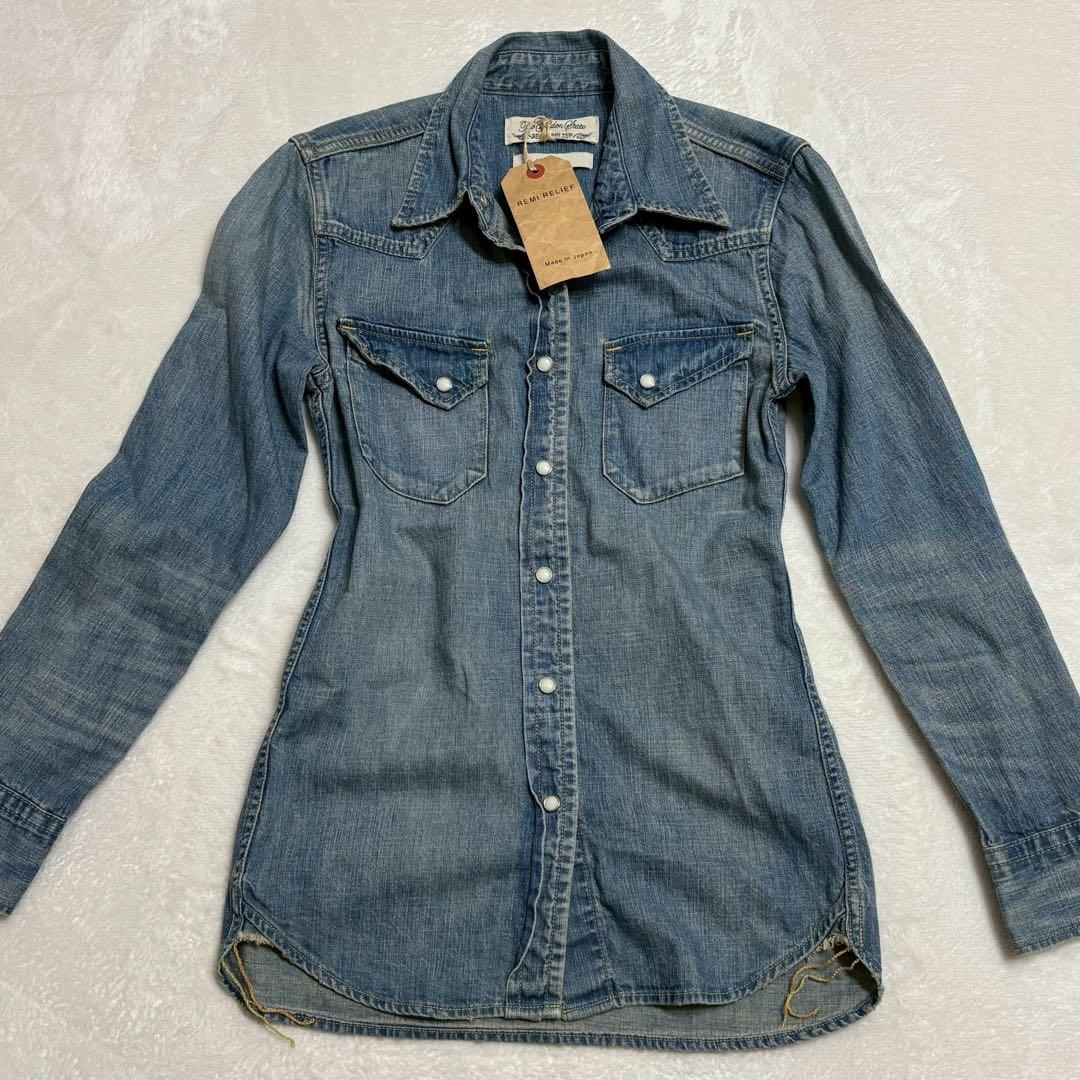 【新品未使用】REMI RELIEF ウエスタンデニムシャツ アパルトモン別注