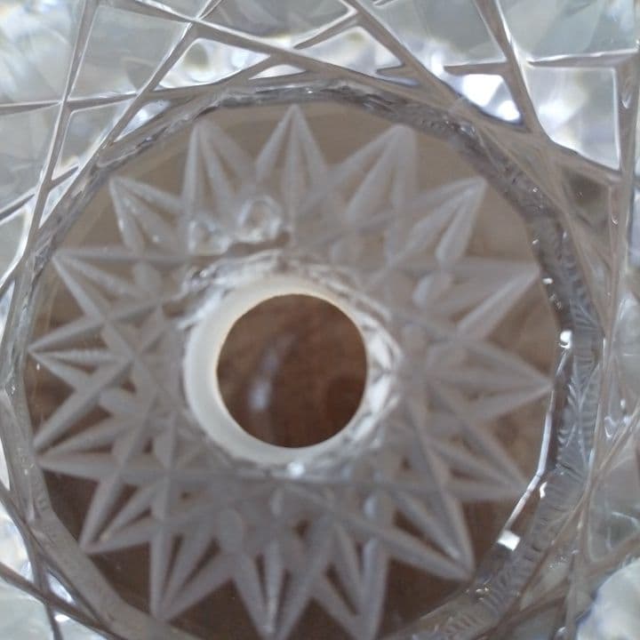 イギリスアンティーク⭐︎クリスタル星模様灰皿⭐︎阪急「英国アンティーク展」購入品