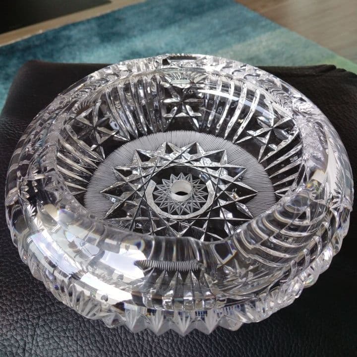 イギリスアンティーク⭐︎クリスタル星模様灰皿⭐︎阪急「英国アンティーク展」購入品