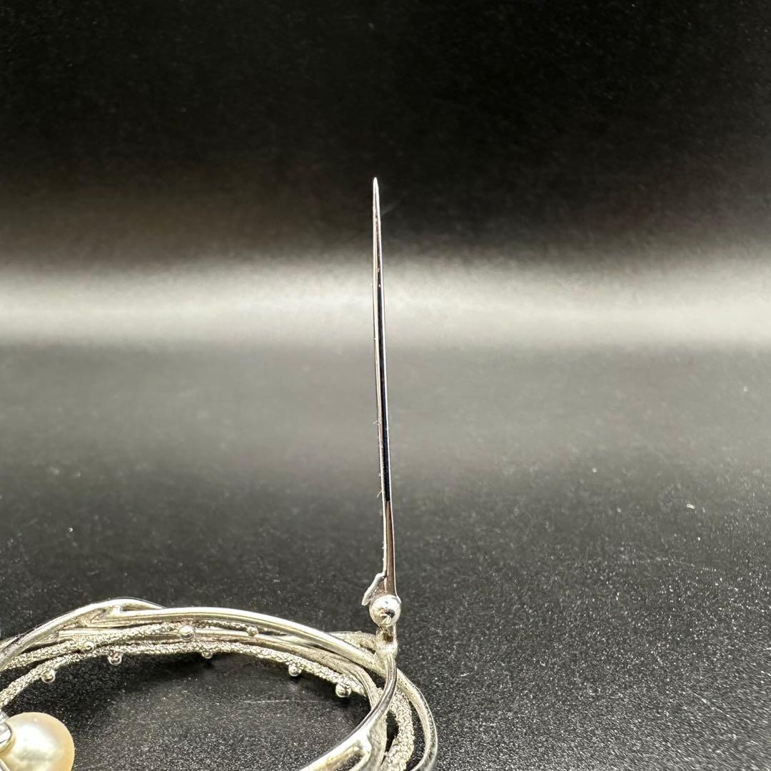 極美品✨　MIKIMOTO ミキモト　パール　ブローチ　ロゴ　刻印　1461