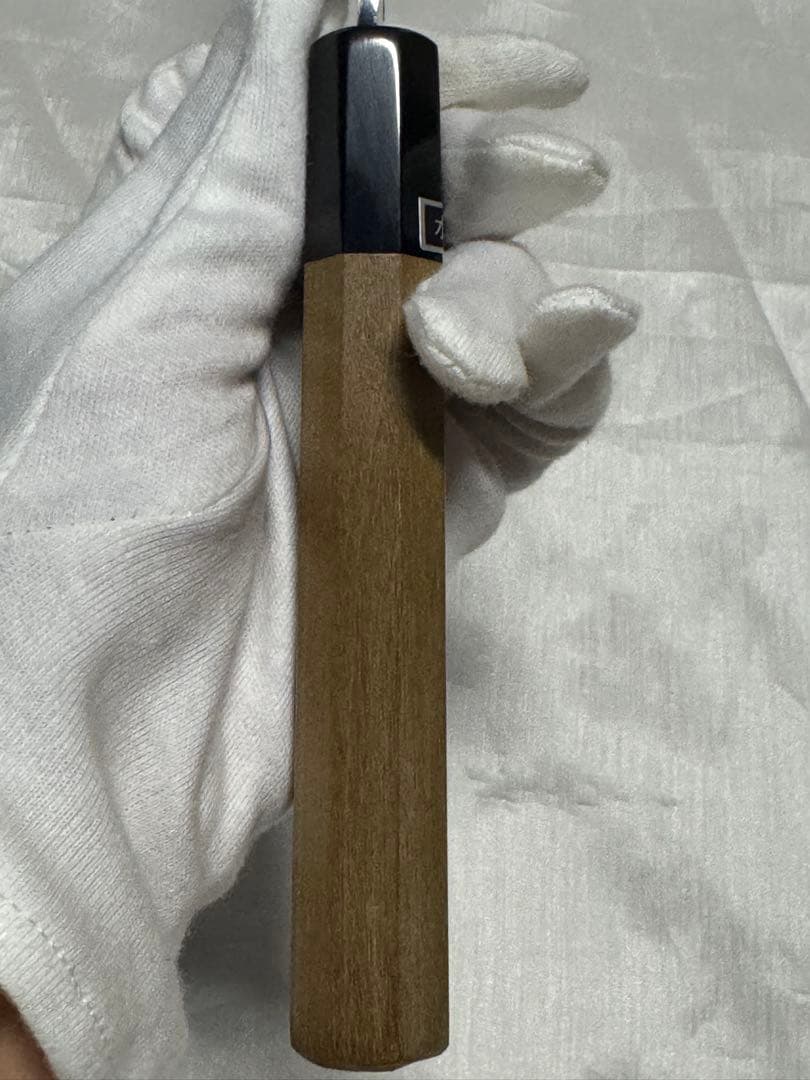 堺佑助造　銀三　包丁　水牛柄　上木