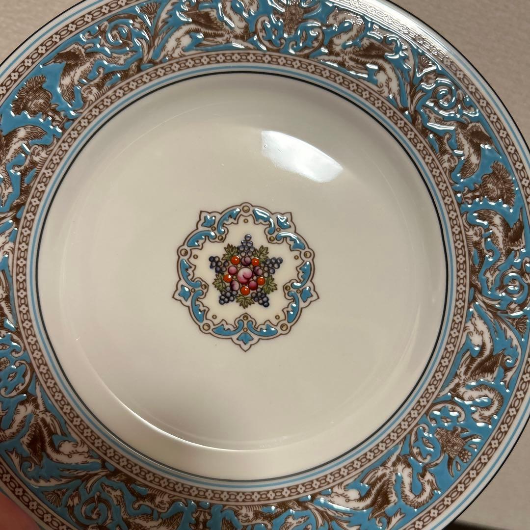 ウェッジウッド　フロレンティーン　ターコイズ　ディナープレート　22.5cm