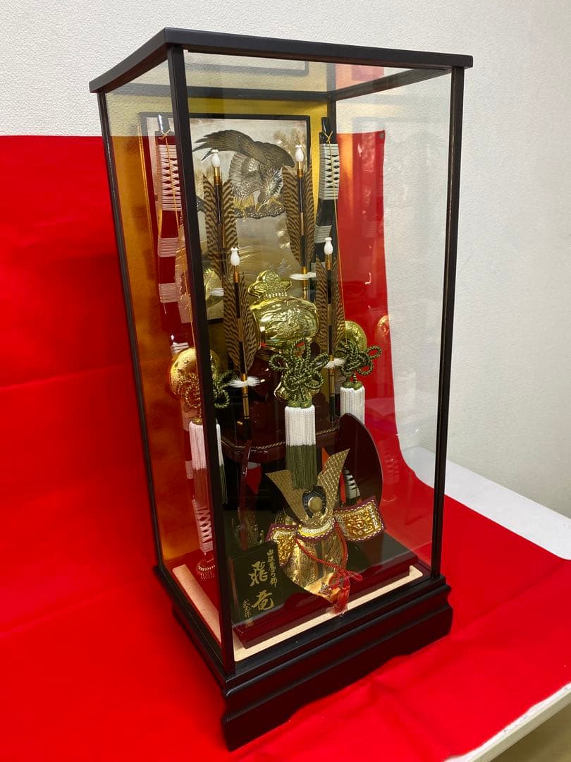 オルゴール付き破魔弓ガラスケース２３号・間口約３９×奥行約２８×高さ約８０㎝