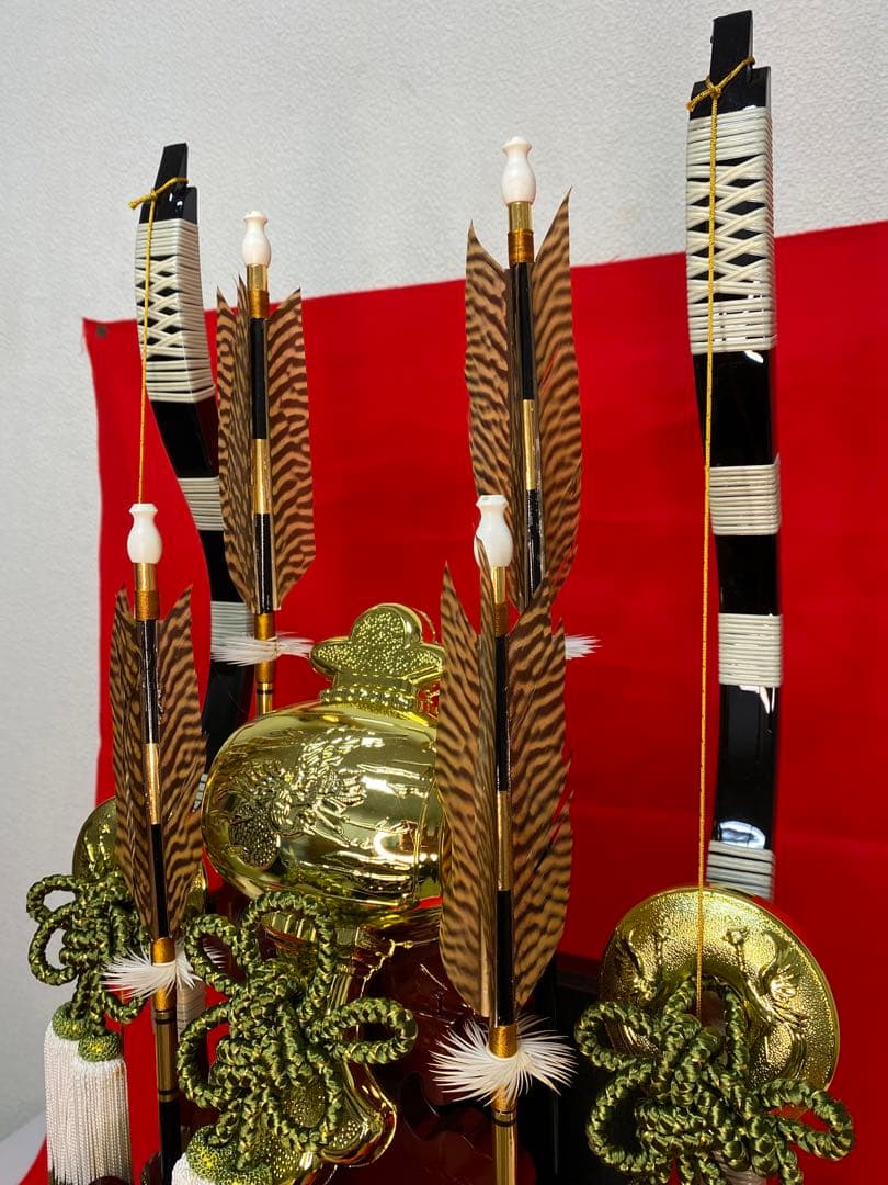 オルゴール付き破魔弓ガラスケース２３号・間口約３９×奥行約２８×高さ約８０㎝