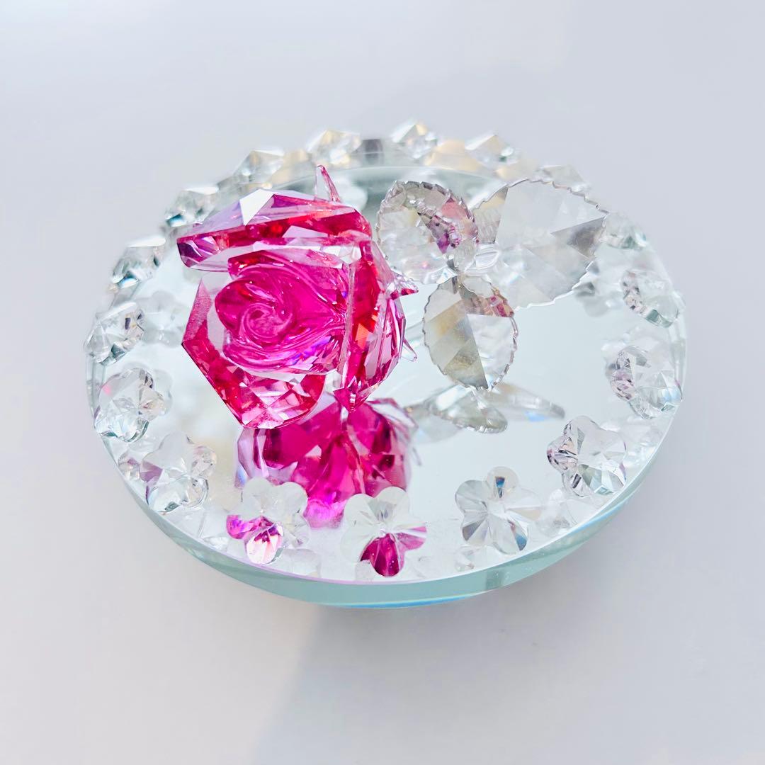 881【廃盤✴︎レア色ピンク】￥24,408／SWAROVSKIフィギュリンローズ