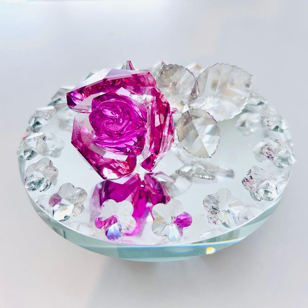 881【廃盤✴︎レア色ピンク】￥24,408／SWAROVSKIフィギュリンローズ