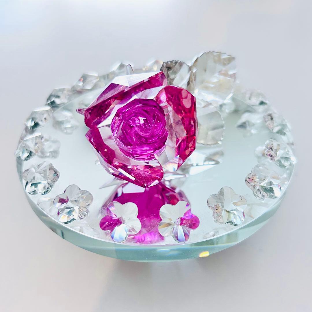 881【廃盤✴︎レア色ピンク】￥24,408／SWAROVSKIフィギュリンローズ