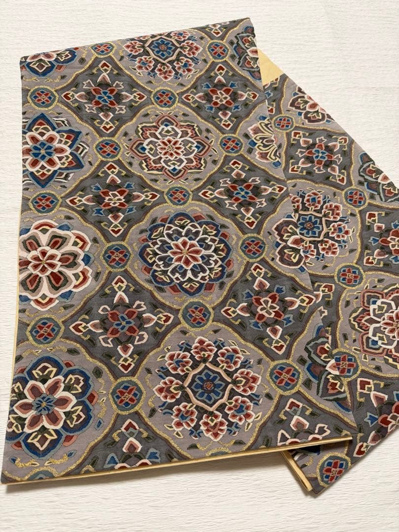 明綴れ 袋帯 金糸 正絹