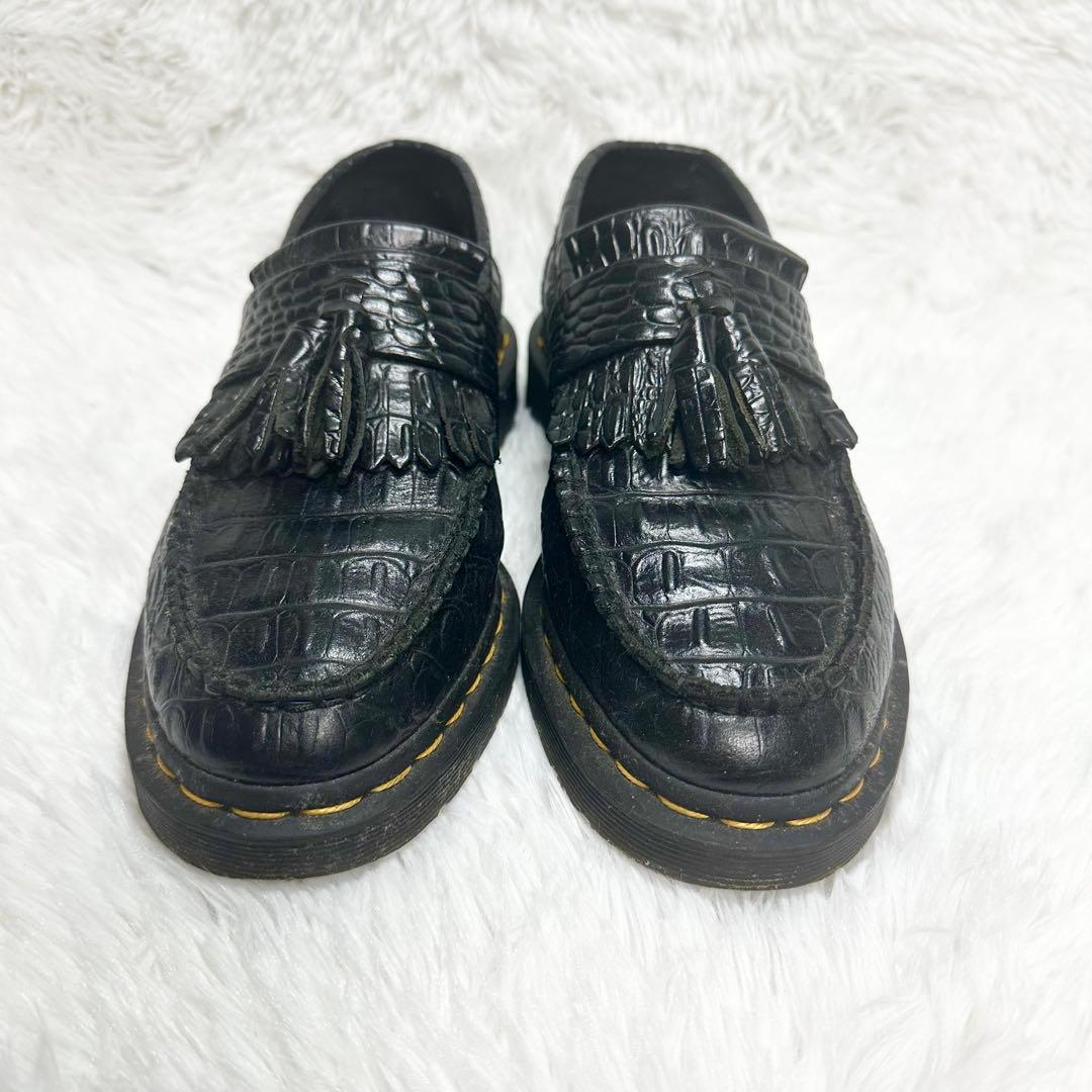 【極美品】★Dr.Martens ★クロコ★ブラック★ローファー★25cm★