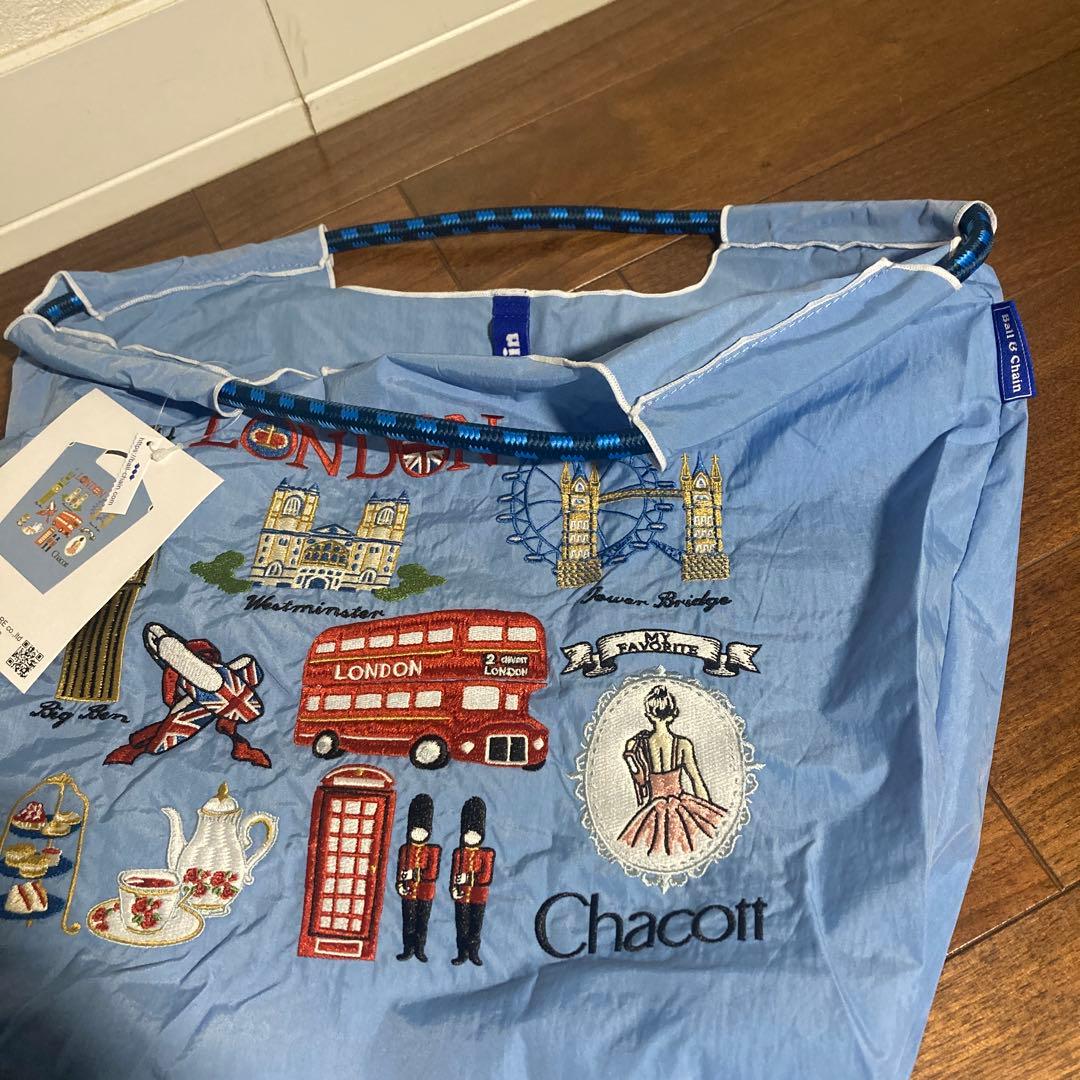 【新品・正規品】 ボール＆チェーンChacott ロンドン刺繍エコバッグMサイズ