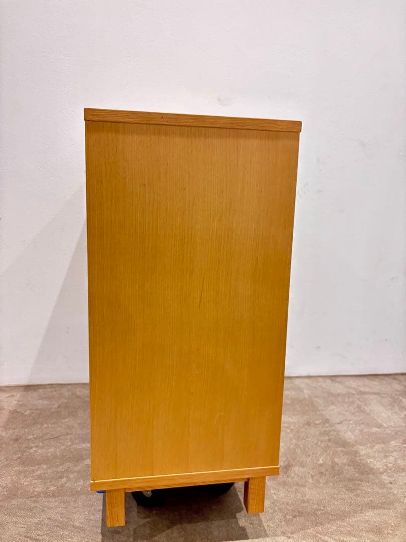 ⭐️美品⭐️廃盤希少⭐️無印⭐️脚付き⭐️オーク材・ガラス扉 引戸・キャビネット⭐️