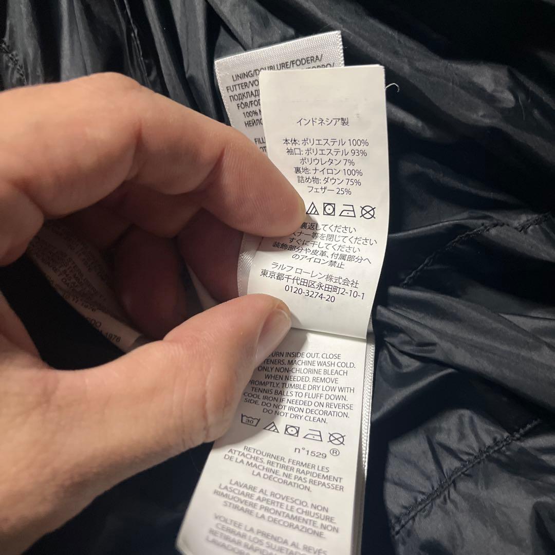 現行 美品 POLO RALPH LAUREN ダウンジャケット グレー S