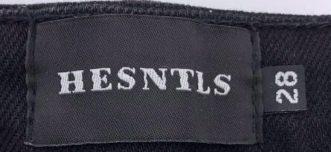 HESNTLS クラッシュ　デニム　ブラック　ダメージ
