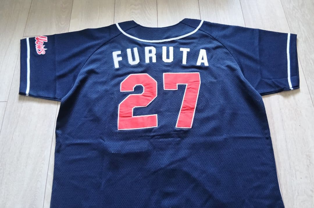 【当時物　袋付き】ヤクルト　スワローズ　古田　ビジター　ユニフォーム　フリー