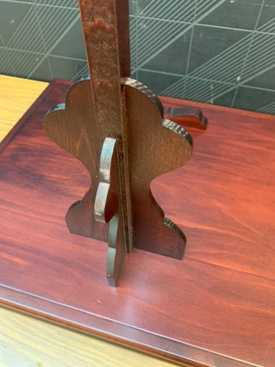 花梨塗り　特大　羽子板　飾台　台