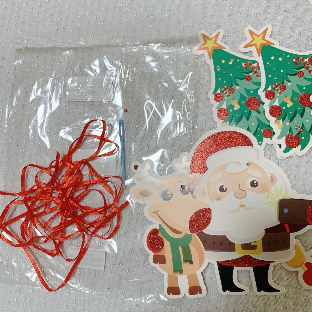 クリスマスバナー 旗 ハンギングバンティング、メリークリスマスバナー