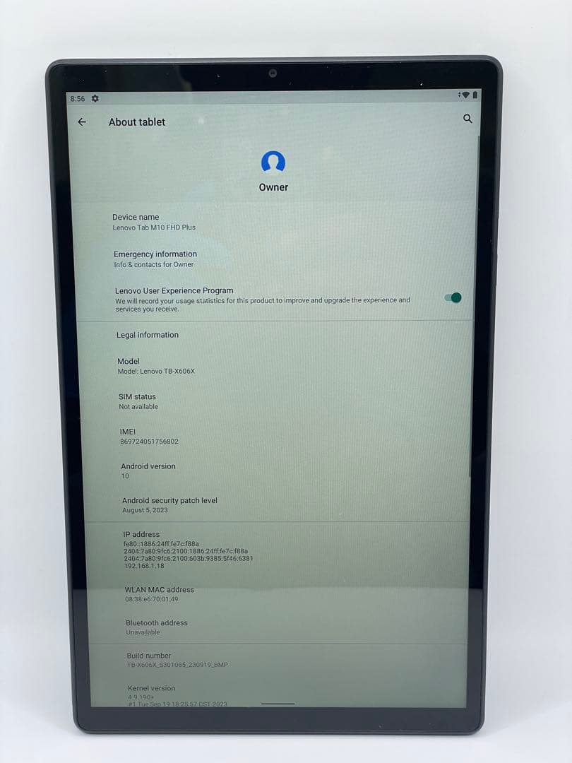 Lenovo Tab M10 FHD Plus 10.3インチ
