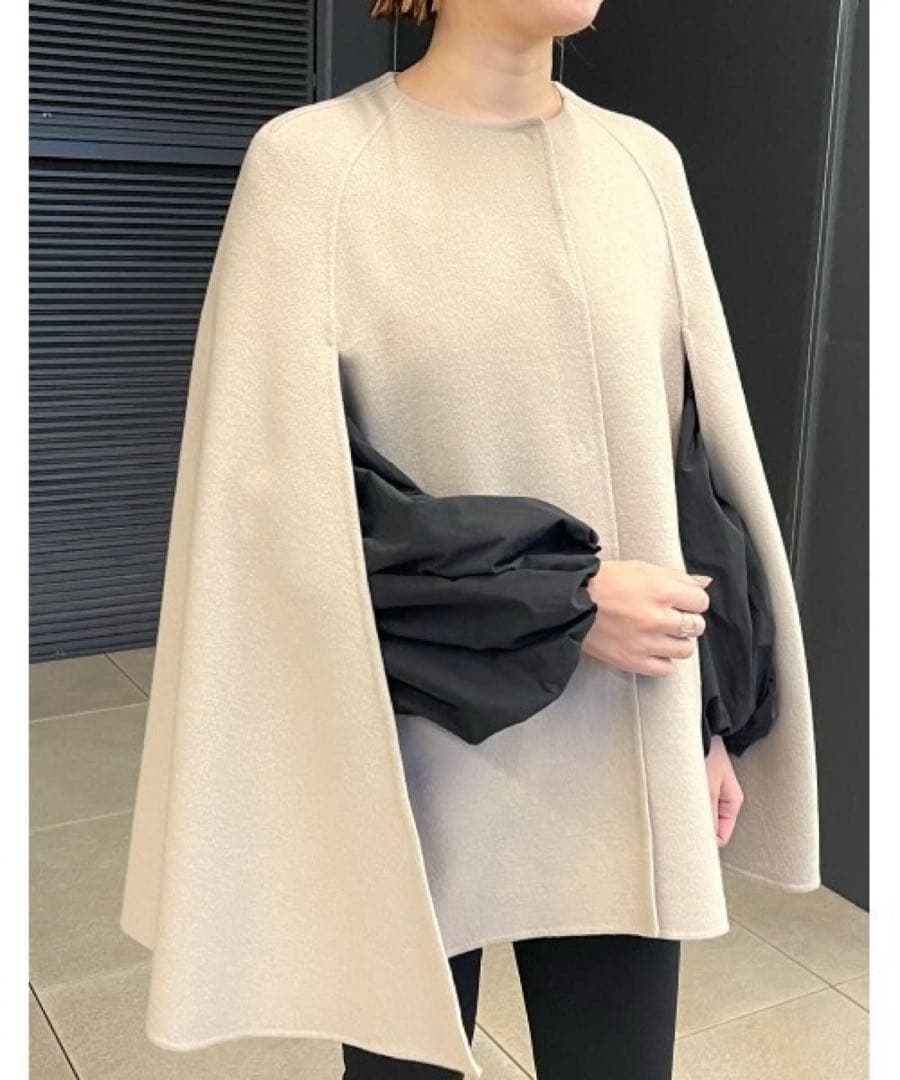 LE PHIL ルフィル ライトリバーケープコート ベージュ