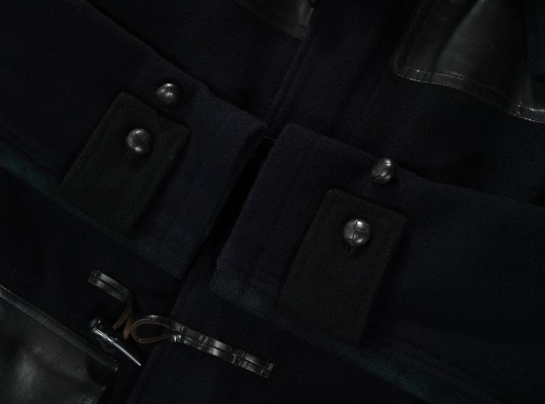 AD2011 JUNYA WATANABE MAN レザー 切替 ダッフルコート