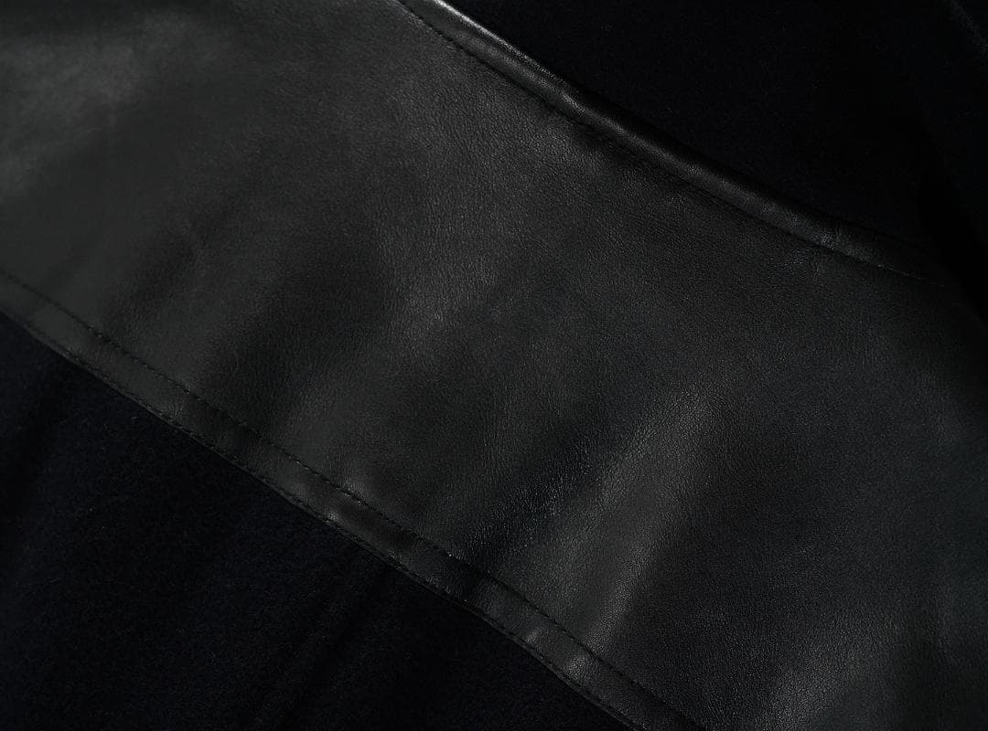 AD2011 JUNYA WATANABE MAN レザー 切替 ダッフルコート