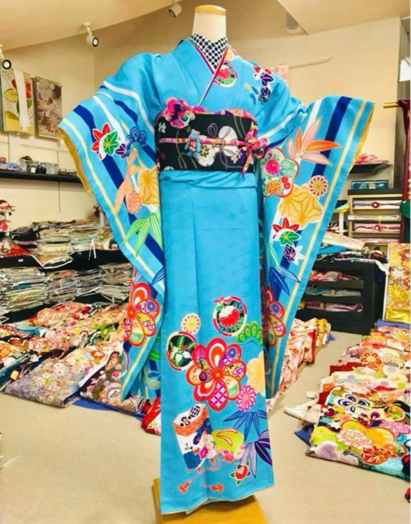 可愛すぎる洗える振袖セット アンティークモダン 大正浪漫 成人式 卒業式