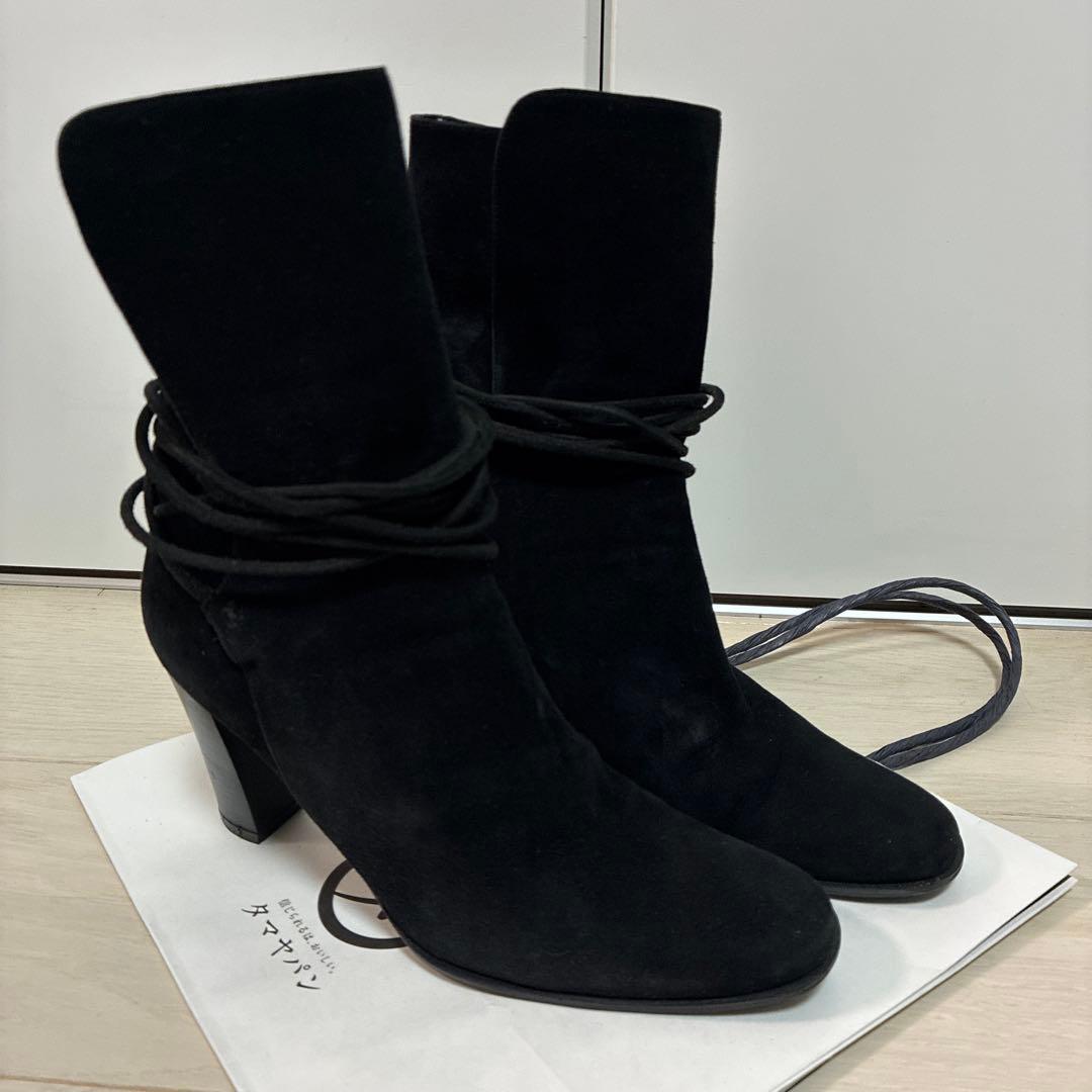 正規品　HERMES エルメス レディース　ブーツ　ブラック　スエード