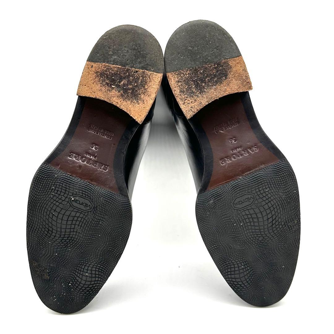 SARTORE サルトル【23cm】バックジップ ジョッキーブーツ 黒 ブラック