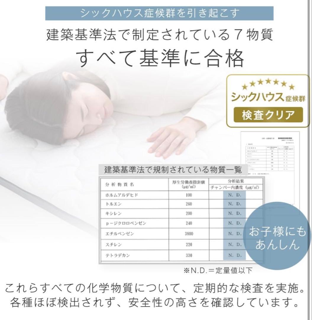 ポケットコイルマットレス シングル　グレー