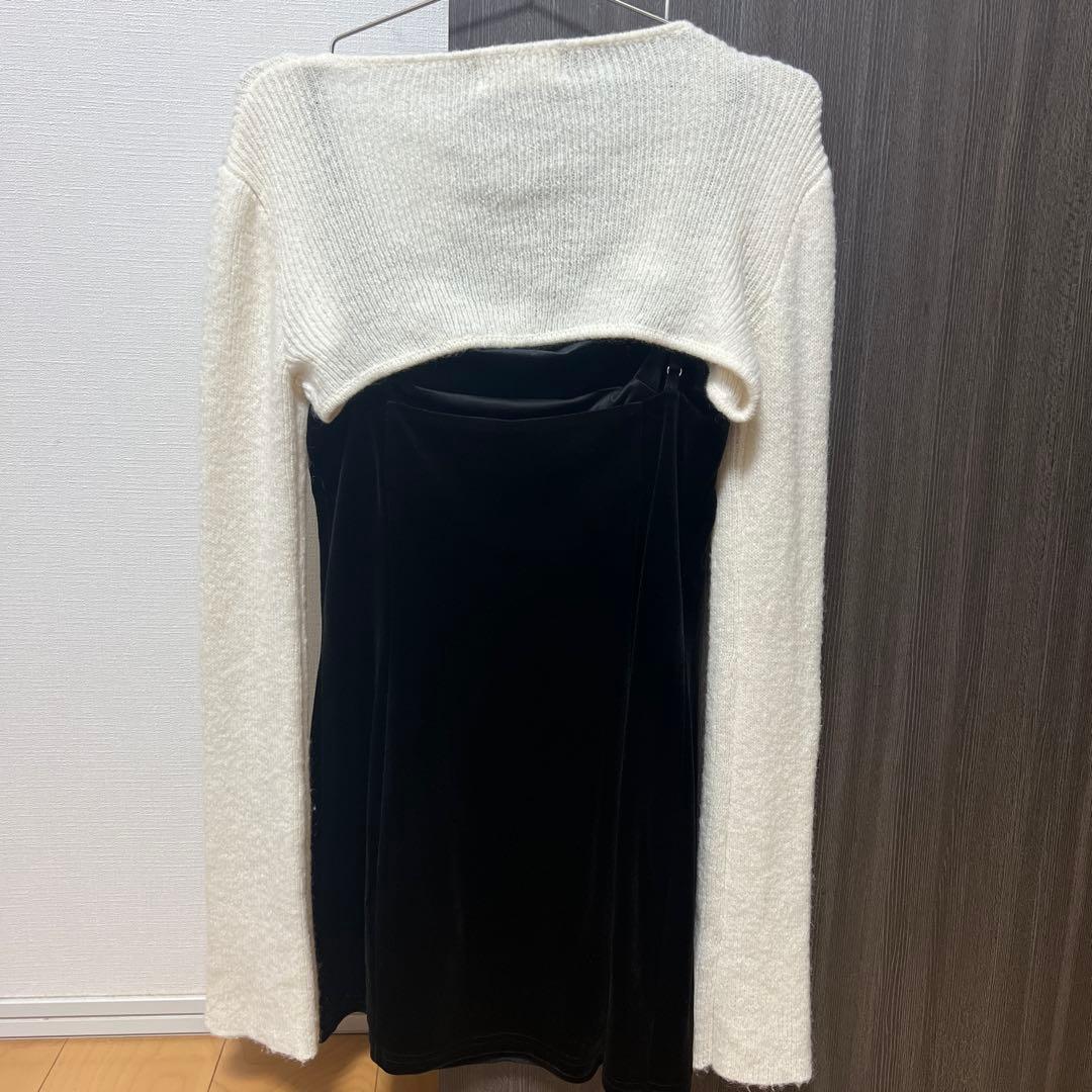 ワンピース andmary Anita ribbon mini dress