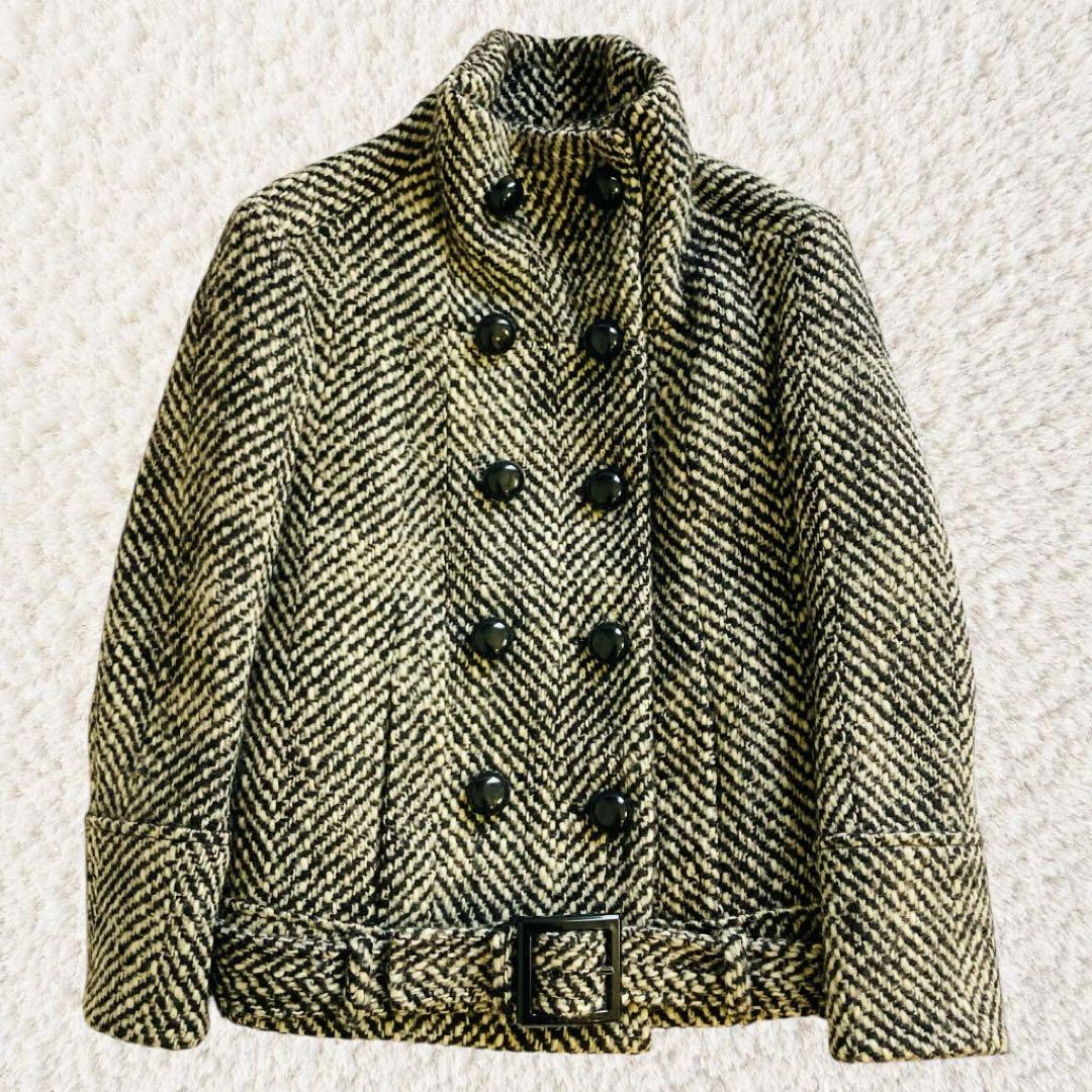 CELINE セリーヌ ツイードコート　ベルト付　ツイードスカート　セットアップ