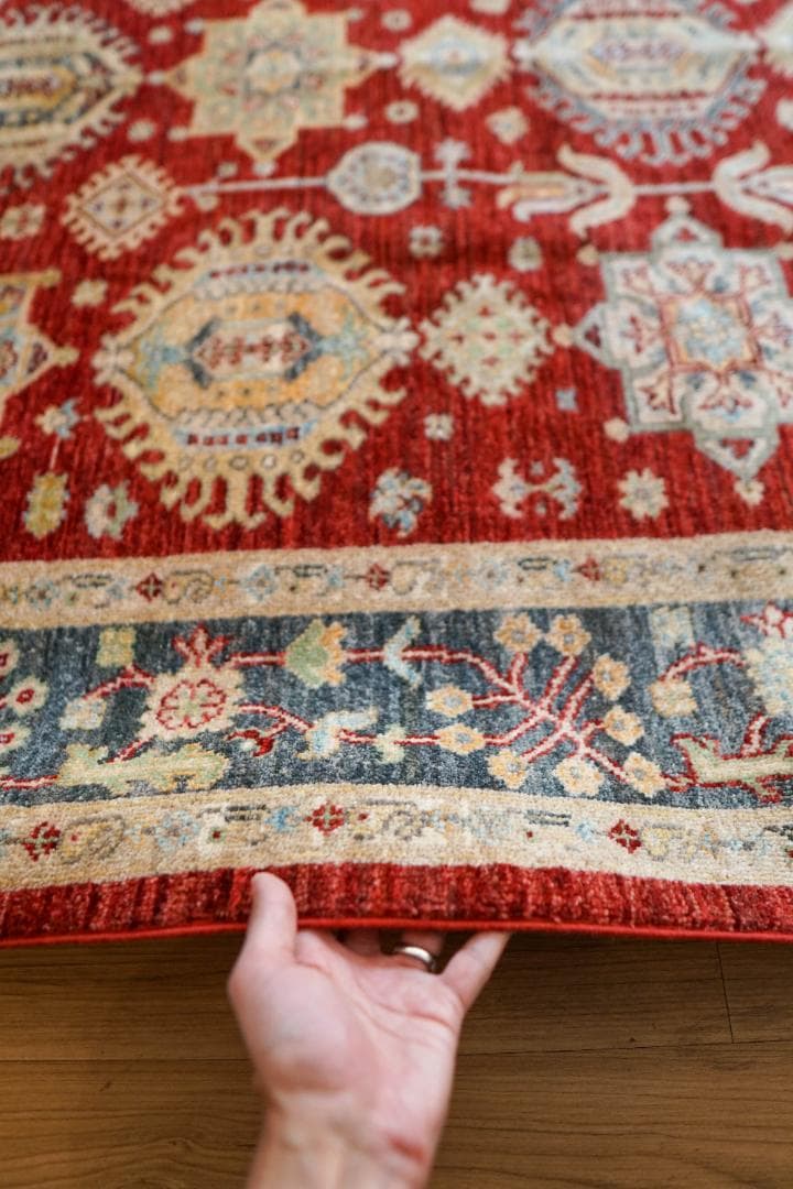 206×171cｍ アフガニスタンガズニーウール手織り絨毯